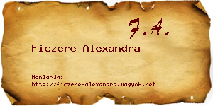 Ficzere Alexandra névjegykártya